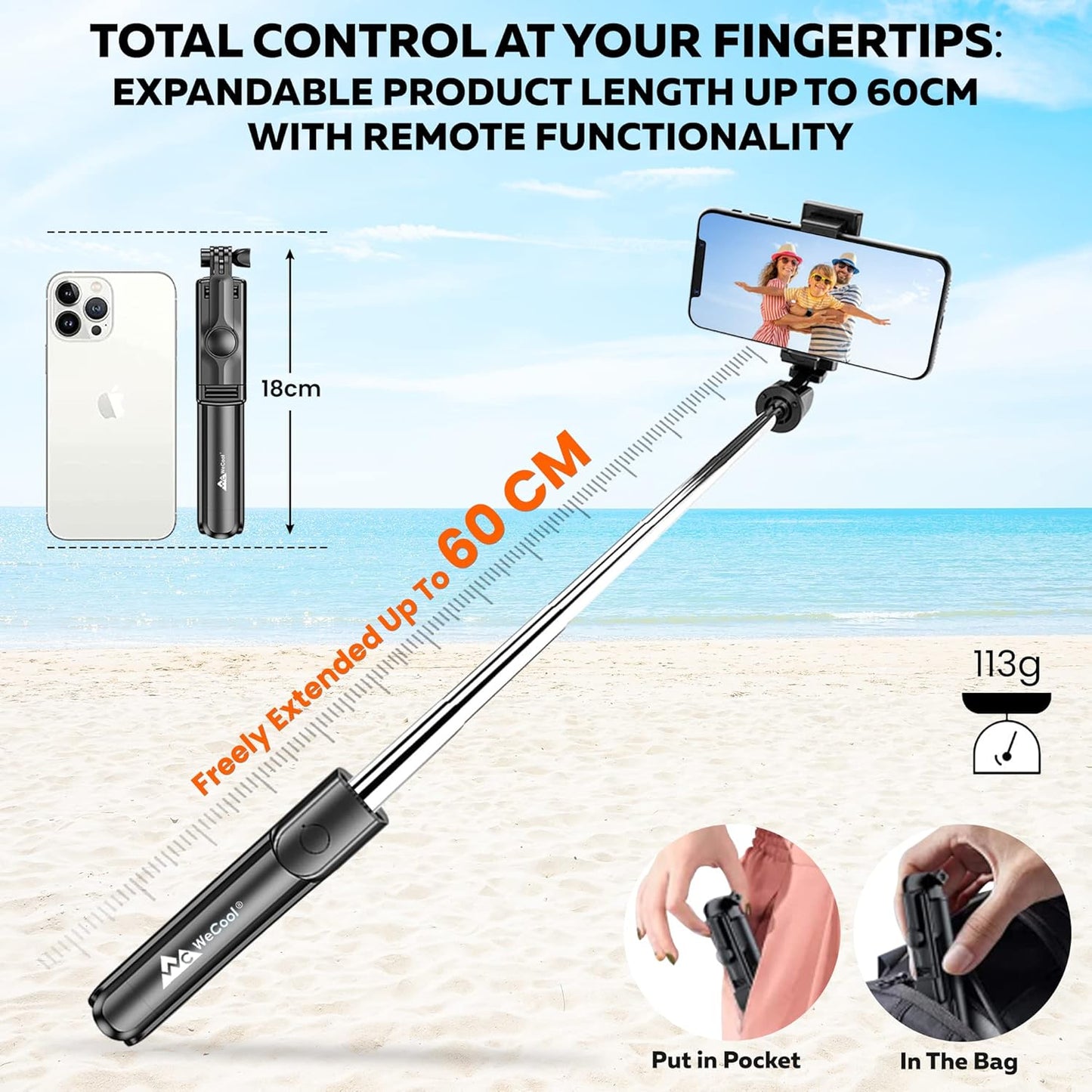 Selfie Stick with Tripod Stand